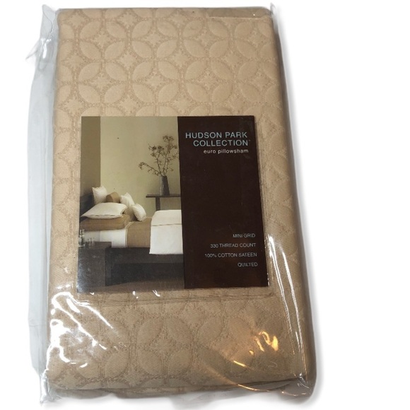 Hudson park collection  beige euro pillowsham - Picture 1 of 5